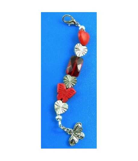 Zipper Pull with Beads and Bee Charm - ZP-10 4.5 Inch