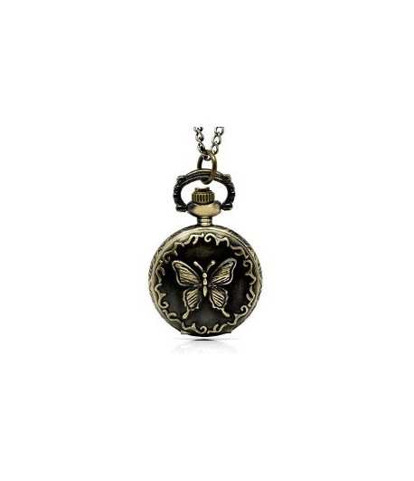 Vintage Butterfly Pendant Watch - 1.0 Inch Watch Face