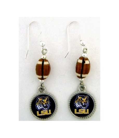 College Earrings LA State Univ. (LSU) Tigers Sterling Plated Earrin