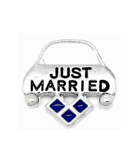 Just Married Floating Charm K01005 13x12mm
