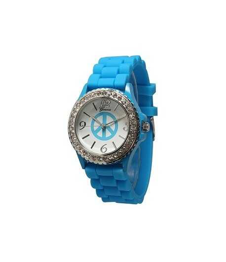 Peace Sign Silicon Strap Watch