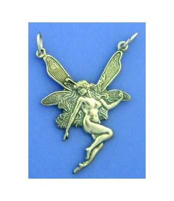 Sterling Silver Fairy Charm, Small Fairy Necklace - Silver