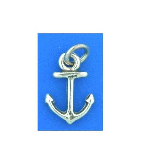 Anchor Sterling Charm 14x10mm