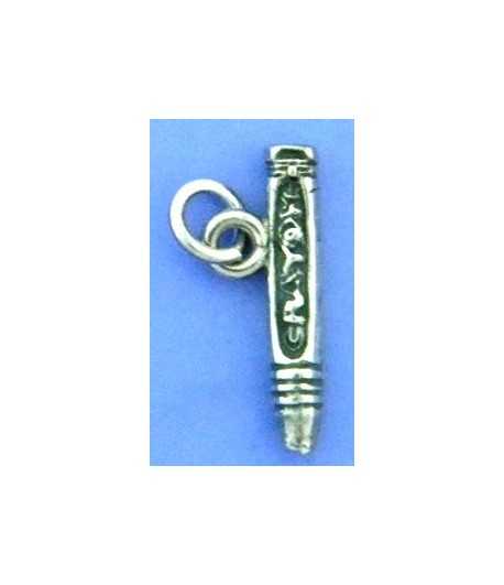Crayon Sterling Silver Charm 19x6mm