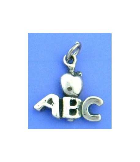 ABC's Sterling Silver Charm 15x15mm