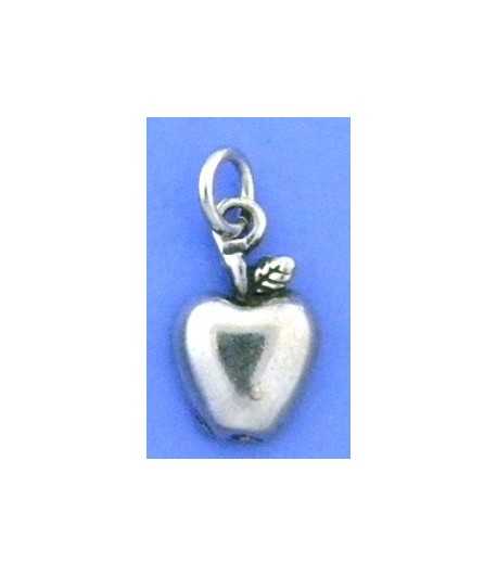 Apple Sterling Silver Charm 12x8mm