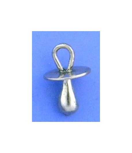 Pacifier Sterling Silver Charm 15x12mm