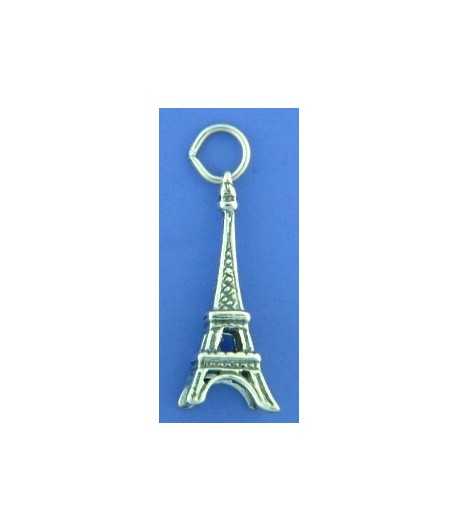 Eiffel Tower Sterling Silver Charm 26x10mm