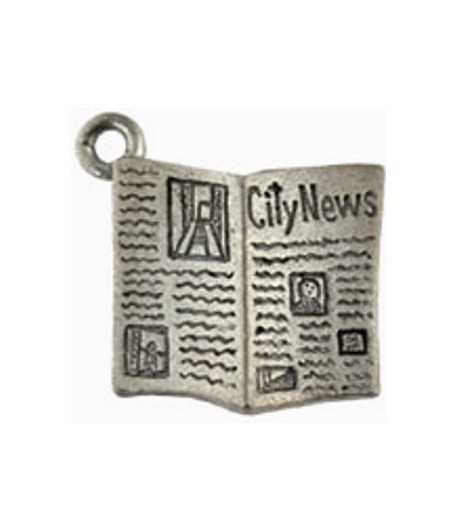 City Newspaper Charm 14x15mm