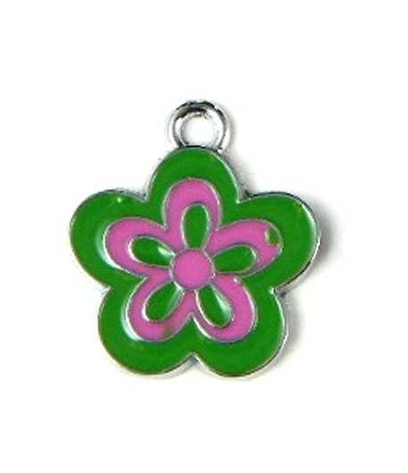 Flower Pewter Charm - EAP073Y 22x20mm