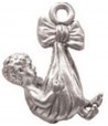 Baby in a Swing Pewter Charm 19x17mm #81NM