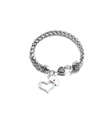 Fancy Metal Weave Nurse Bracelet