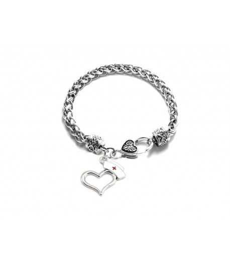 Fancy Metal Weave Nurse Bracelet