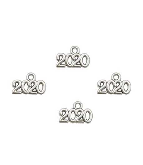2010 15x10mm Year Pewter Charms