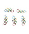 Olympic Rings Colored Charms 1.10in x .43in Qty 6