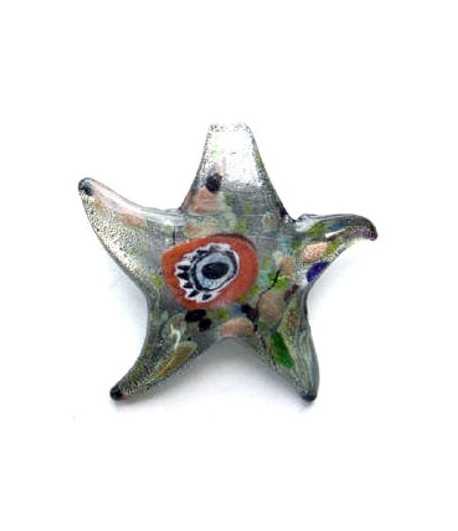 Star Fish Silver Foil Pendant - XG25 45mm
